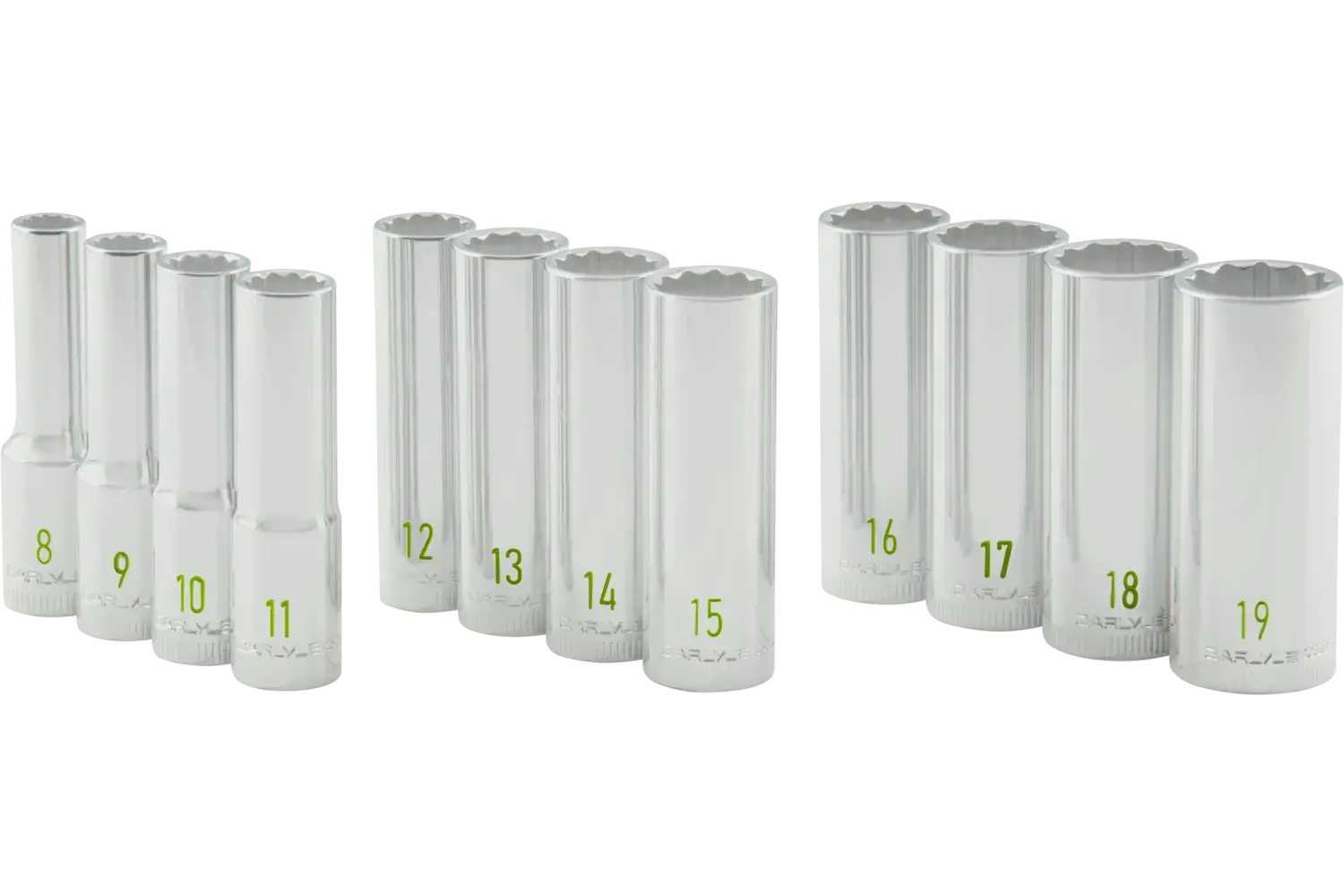 3/8 in. Drive Deep Chrome Socket Sets - Metric