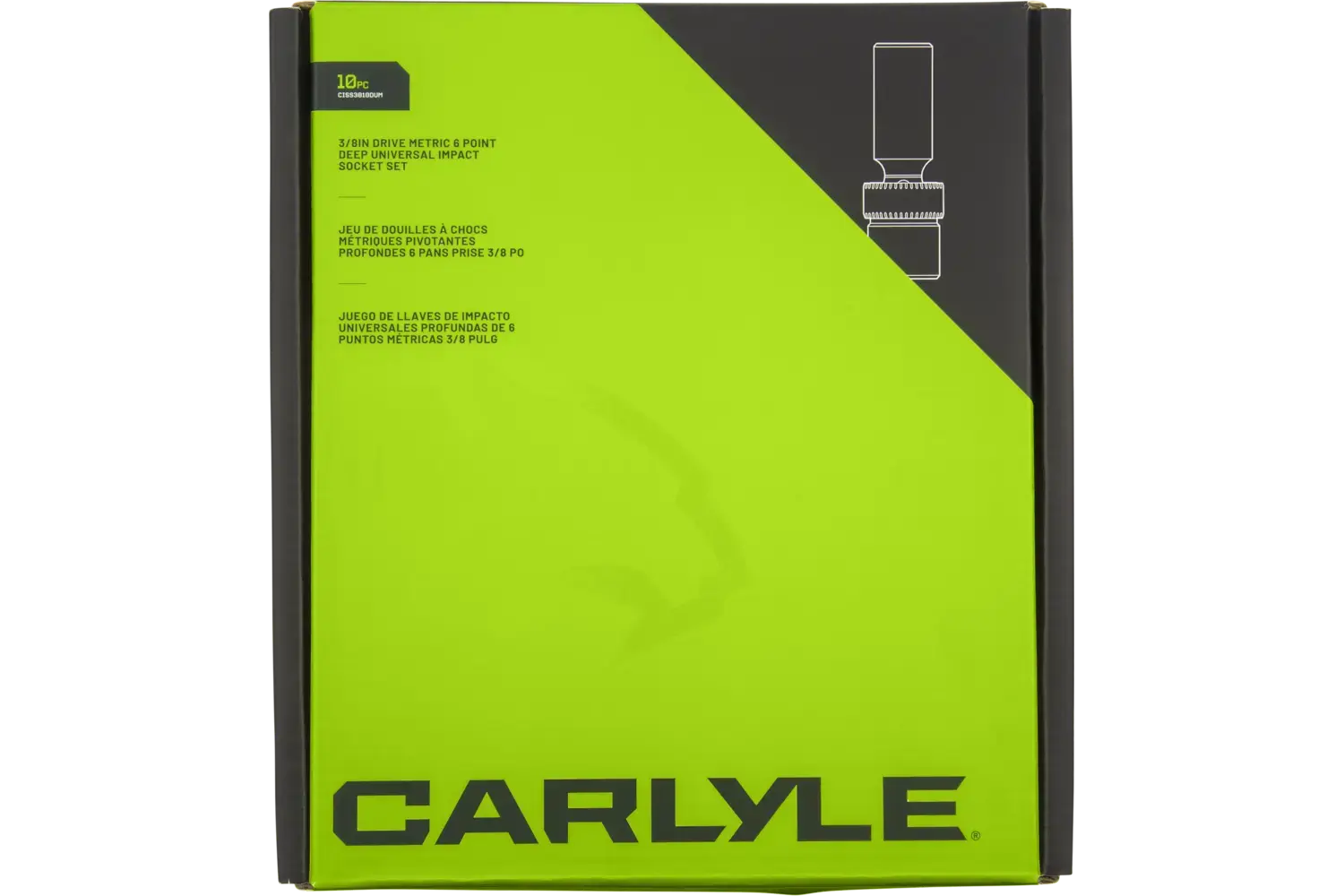 3/8 in. Drive Deep Universal Swivel Impact Socket Sets - Metric