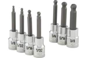 【CPC-L30】kazu123211 7-Piece 1/4 in. Drive Standard Depth Hex Bit Chrome Socket