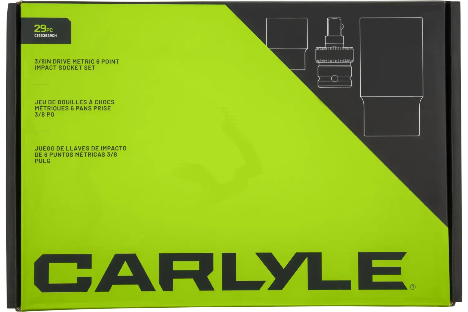 3/8 in. Drive Mixed Depth Impact Socket Sets - Metric