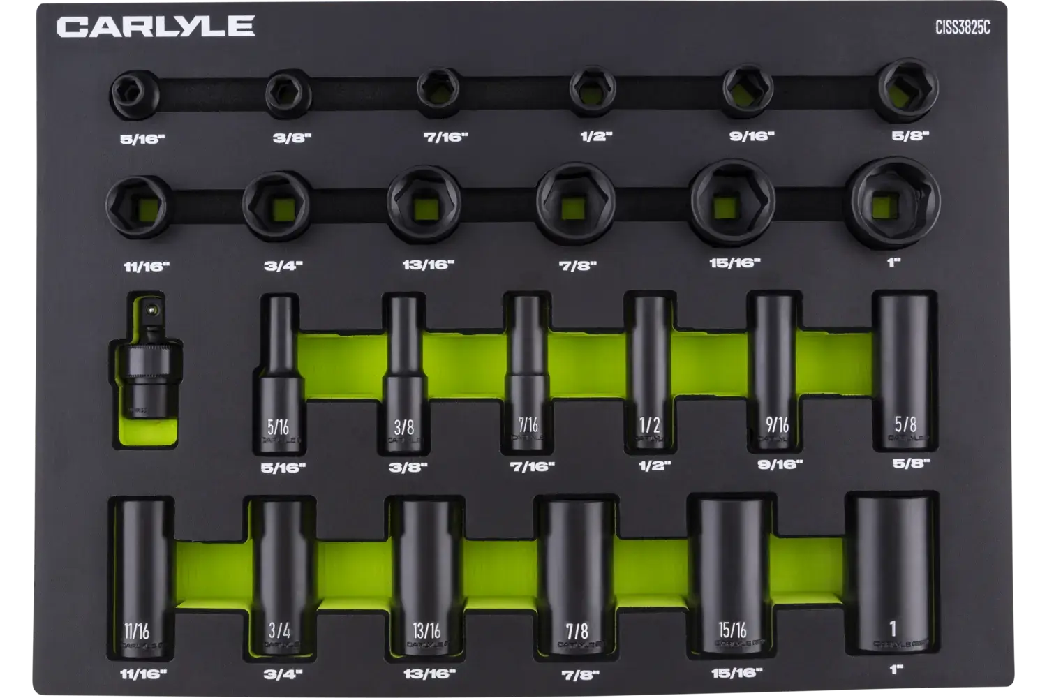 3/8 in. Drive Mixed Depth Impact Socket Sets - SAE