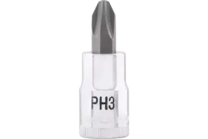 3/8 in. Drive Phillips Bit Chrome Sockets