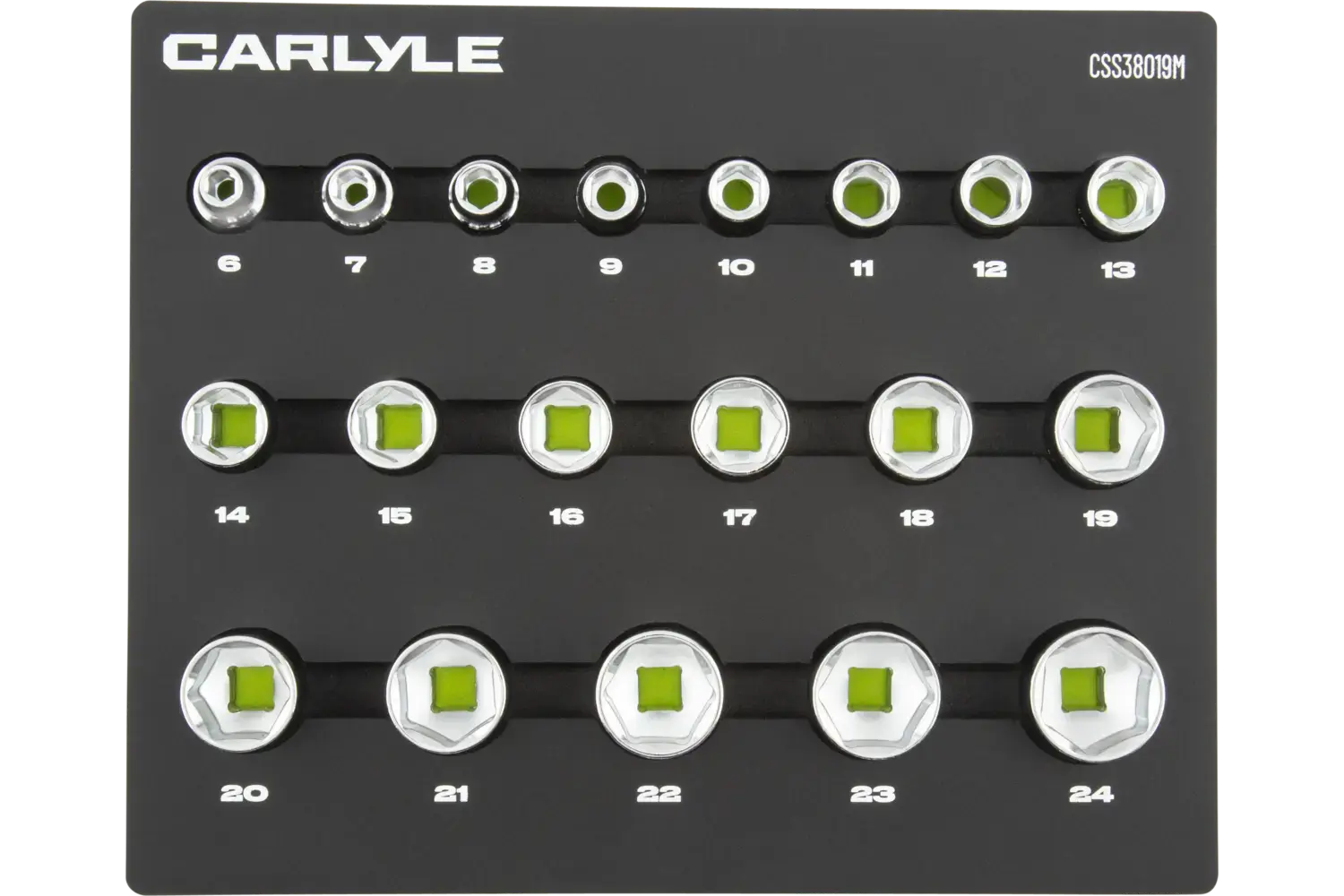 3/8 in. Drive Standard Depth Chrome Socket Sets - Metric