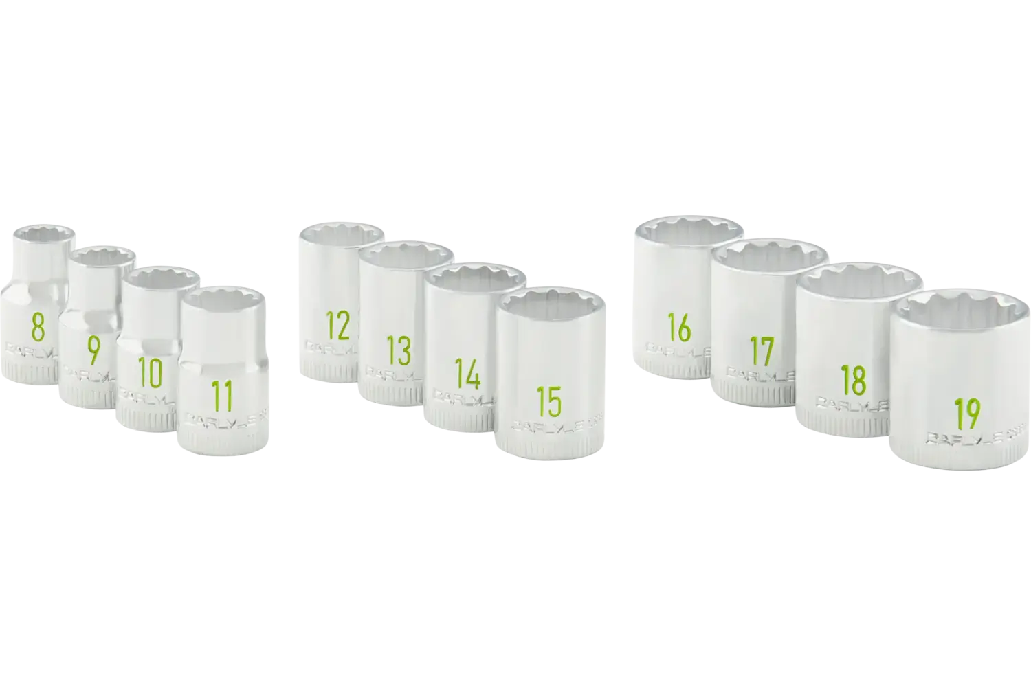 3/8 in. Drive Standard Depth Chrome Socket Sets - Metric