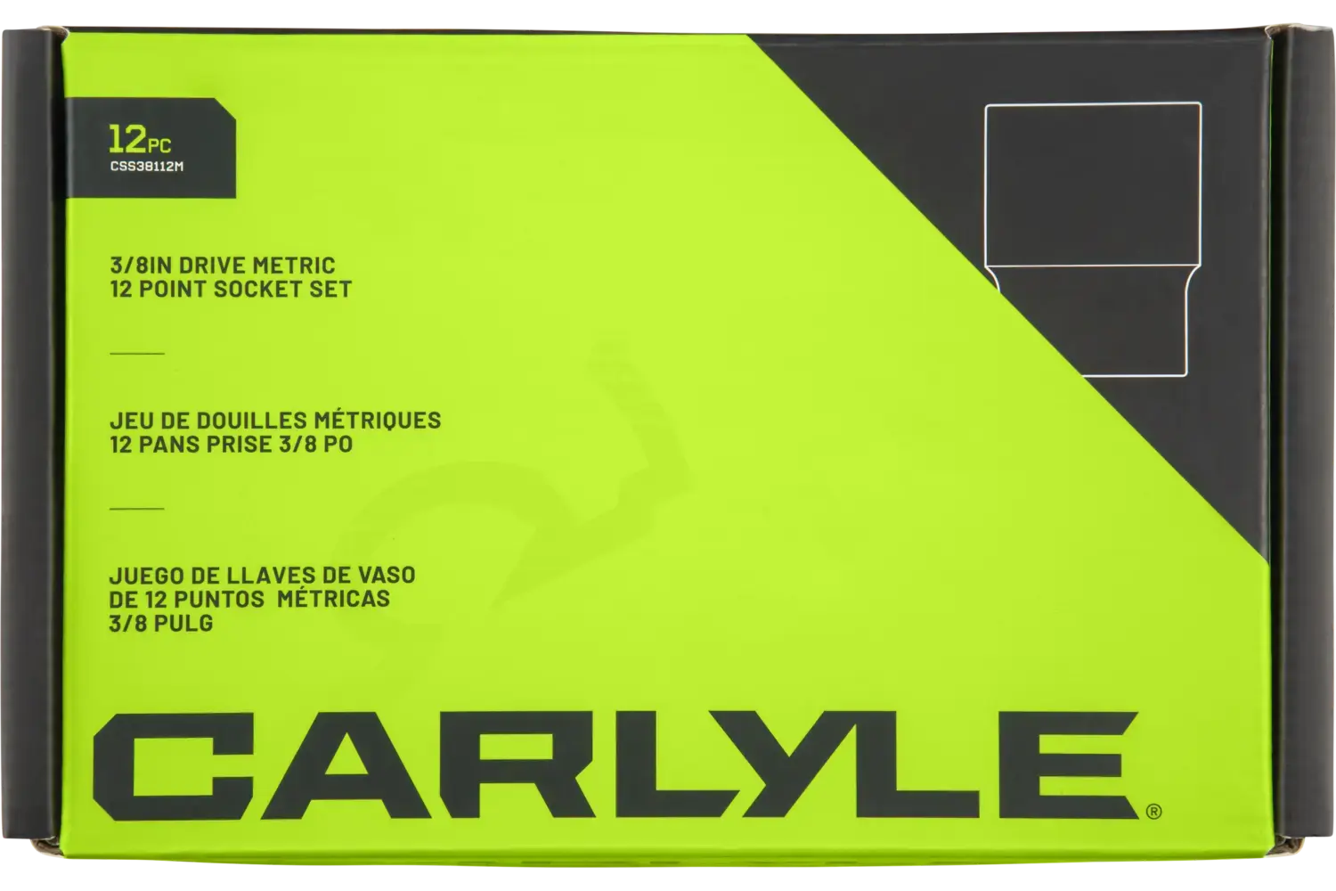 3/8 in. Drive Standard Depth Chrome Socket Sets - Metric