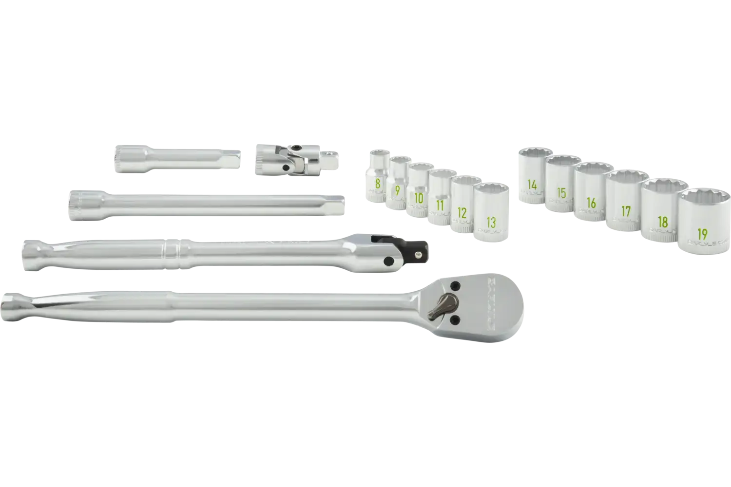 3/8 in. Drive Standard Depth Chrome Socket Sets - Metric