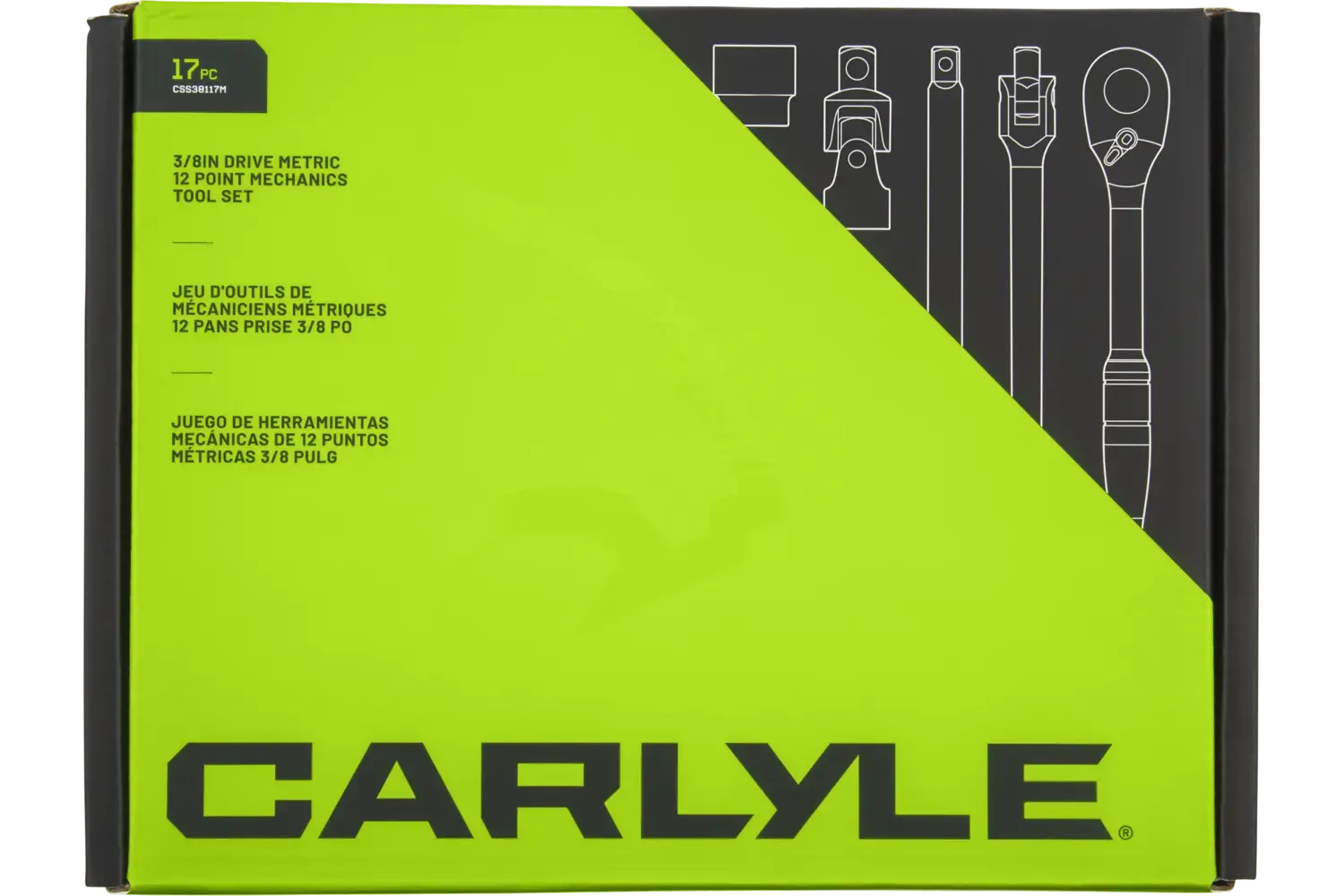 3/8 in. Drive Standard Depth Chrome Socket Sets - Metric