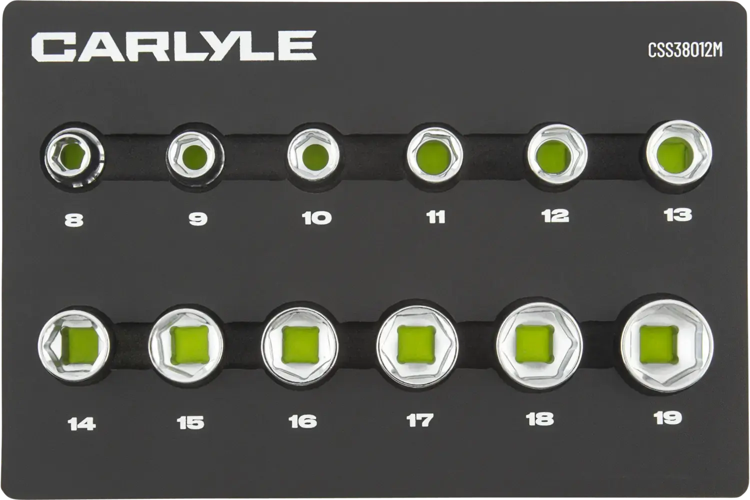 3/8 in. Drive Standard Depth Chrome Socket Sets - Metric