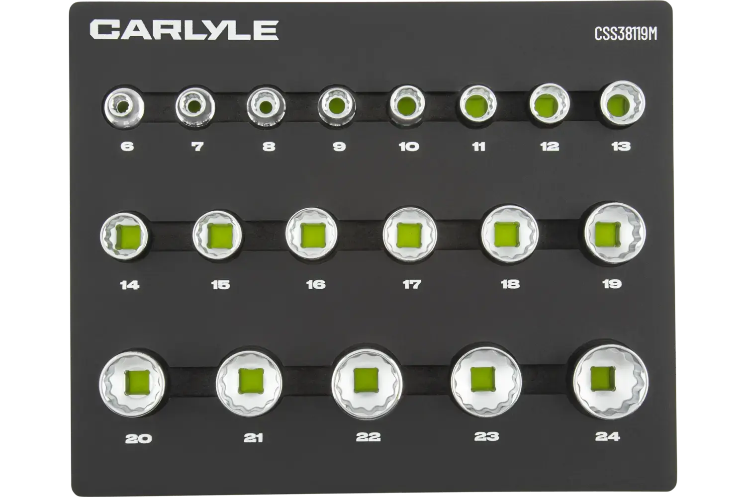 3/8 in. Drive Standard Depth Chrome Socket Sets - Metric