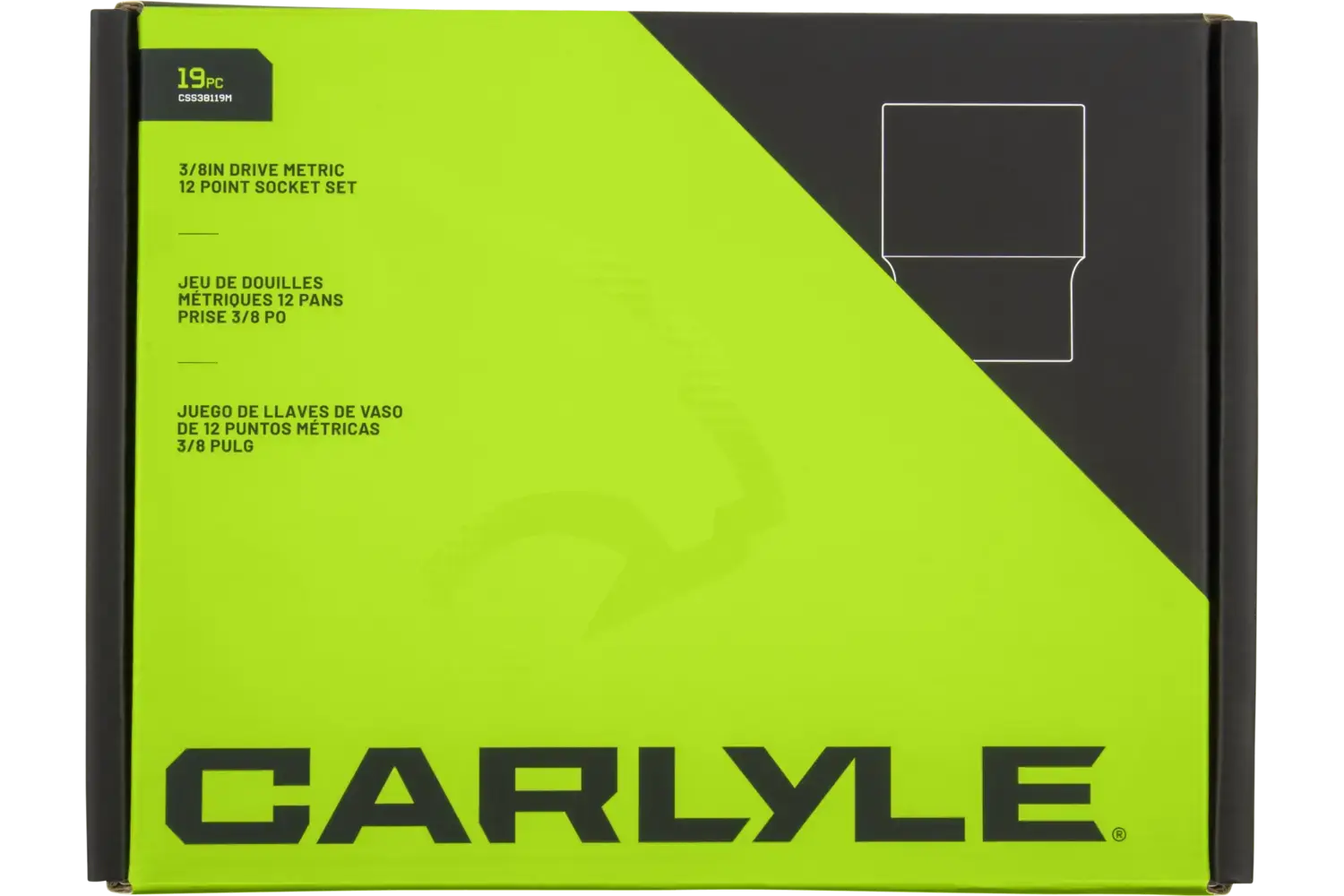 3/8 in. Drive Standard Depth Chrome Socket Sets - Metric