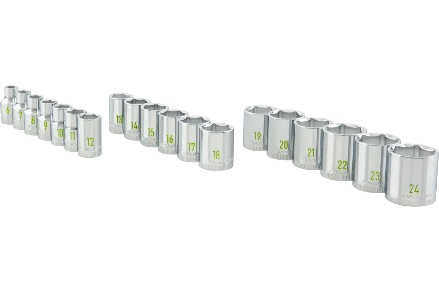 3/8 in. Drive Standard Depth Chrome Socket Sets - Metric