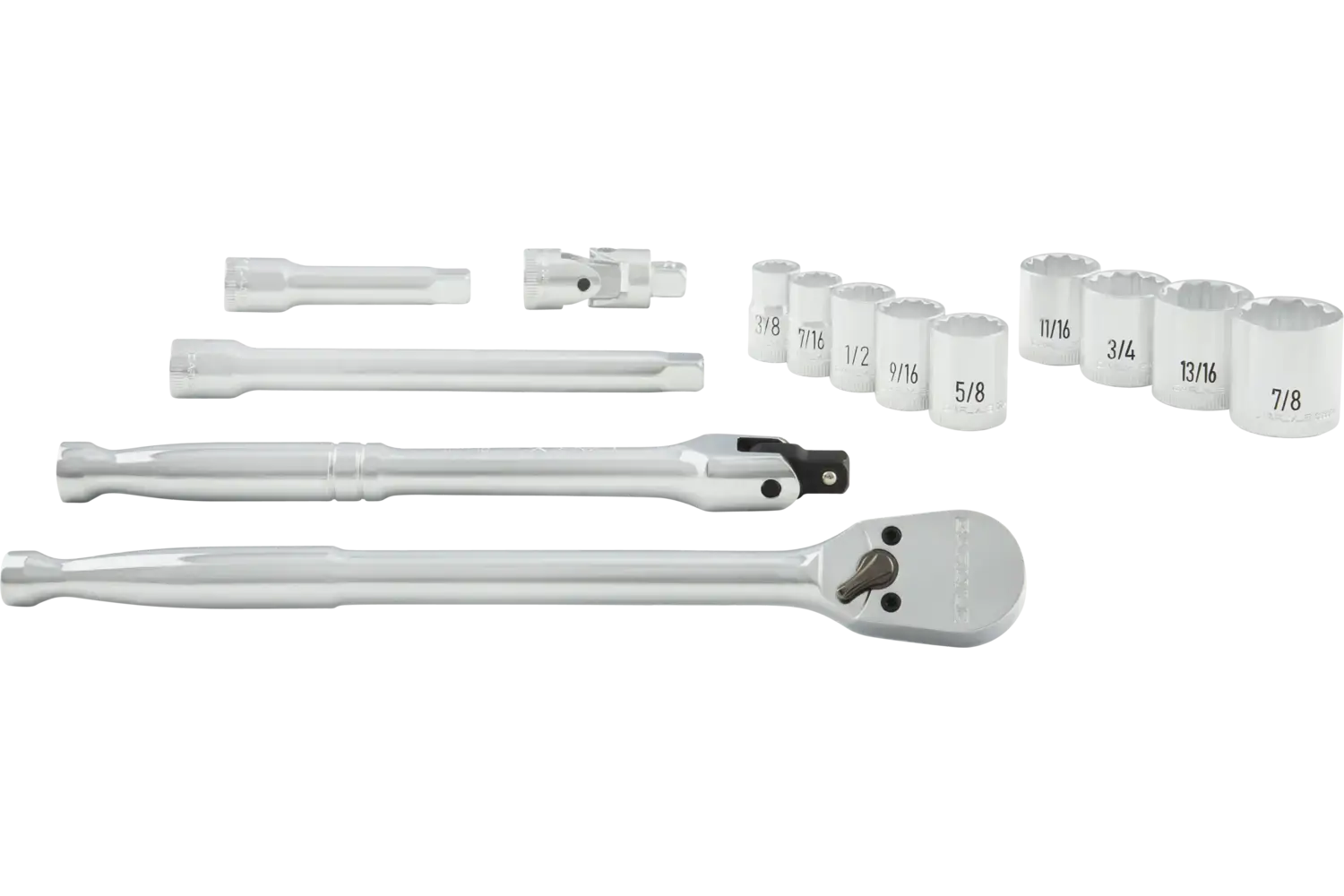 3/8 in. Drive Standard Depth Chrome Socket Sets - SAE