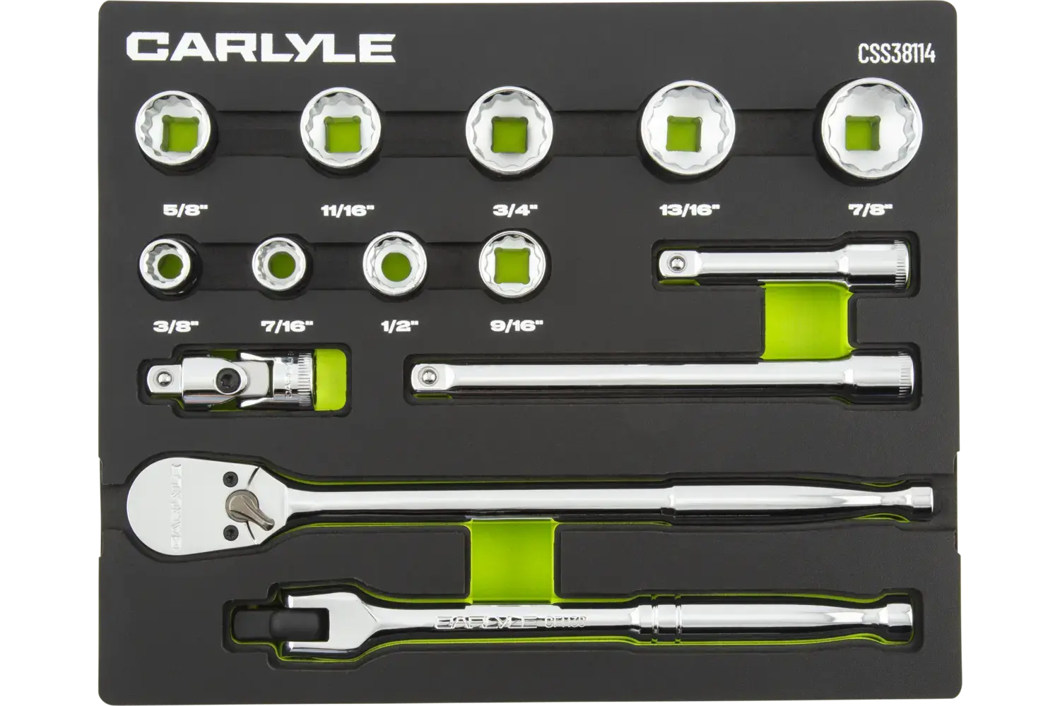 3/8 in. Drive Standard Depth Chrome Socket Sets - SAE