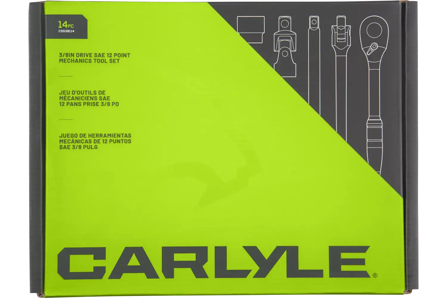 3/8 in. Drive Standard Depth Chrome Socket Sets - SAE