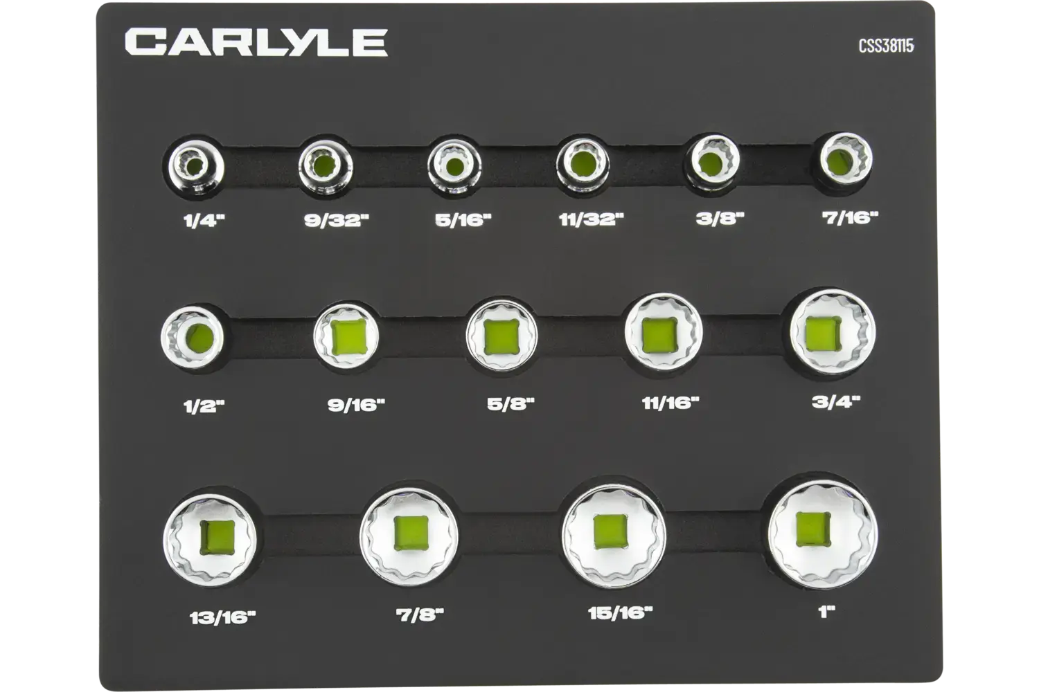 3/8 in. Drive Standard Depth Chrome Socket Sets - SAE