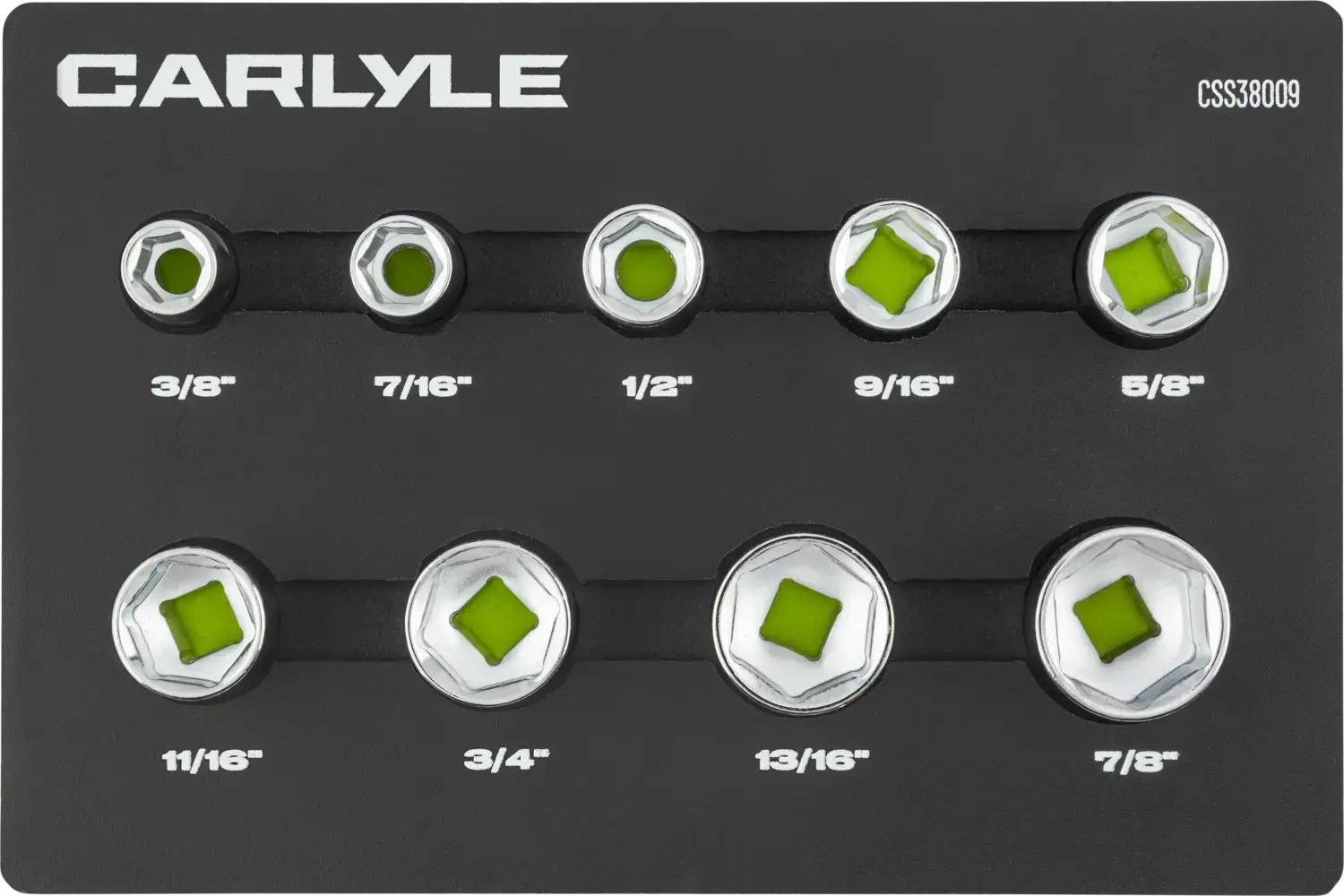 3/8 in. Drive Standard Depth Chrome Socket Sets - SAE