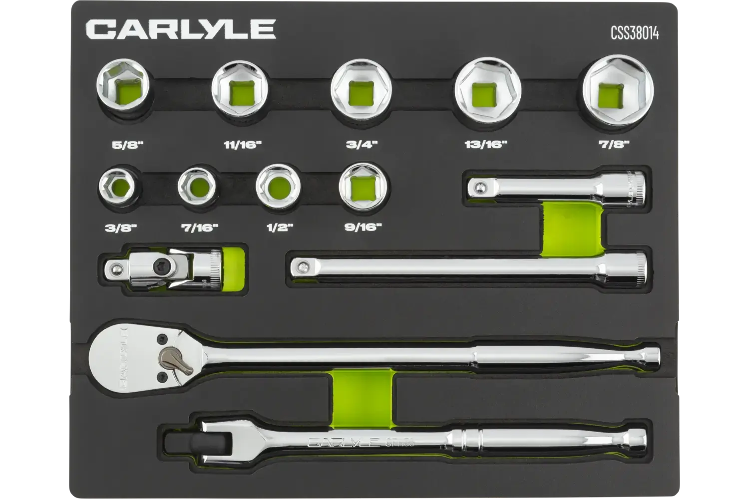 3/8 in. Drive Standard Depth Chrome Socket Sets - SAE