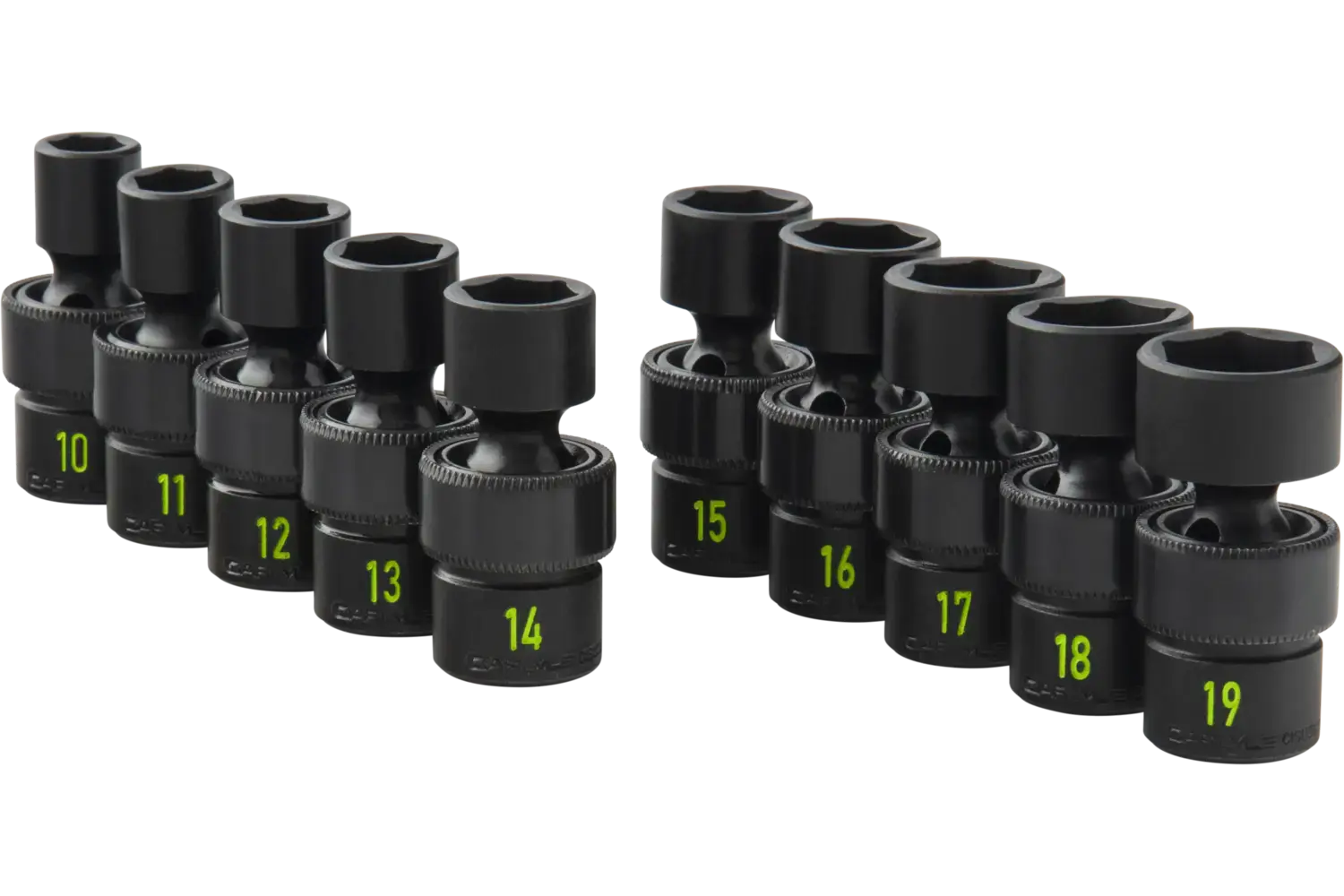 3/8 in. Drive Standard Depth Impact Universal Swivel Socket Sets - Metric