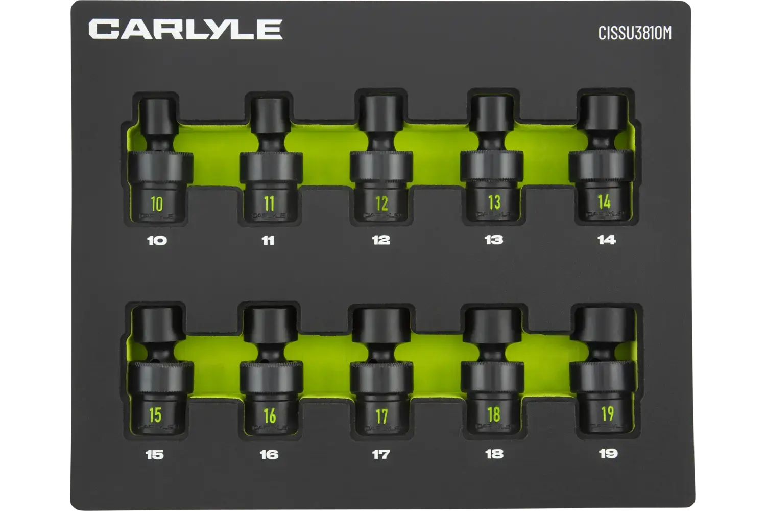 3/8 in. Drive Standard Depth Impact Universal Swivel Socket Sets - Metric