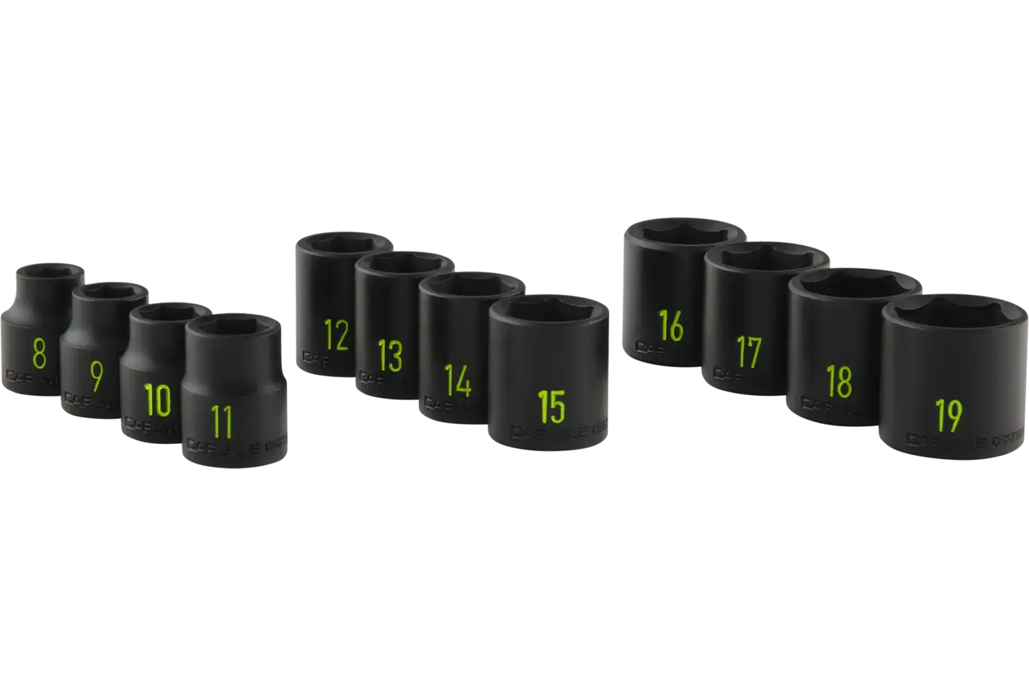 3/8 in. Drive Stubby Impact Socket Sets - Metric
