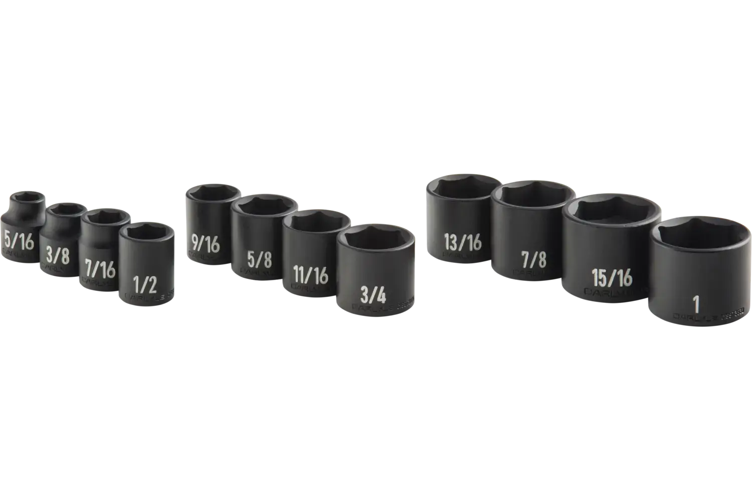 3/8 in. Drive Stubby Impact Socket Sets - SAE