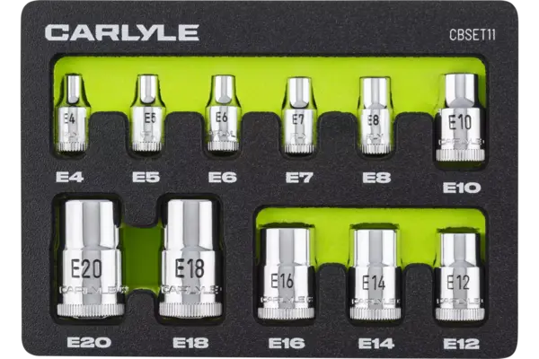 Multi-Drive Standard Depth External Torx/Star Chrome Socket Sets