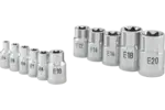 Multi-Drive Standard Depth External Torx/Star Chrome Socket Sets