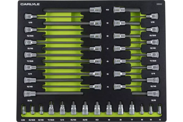 Multi-Drive Mixed Depth Master Hex Bit Chrome Socket Sets - SAE & Metric