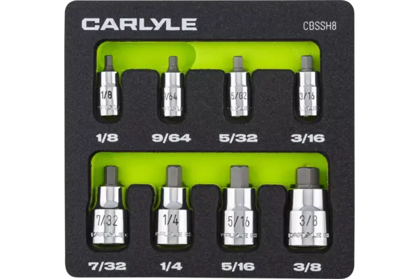 Multi-Drive Stubby Hex Bit Chrome Socket Sets - SAE