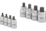 Multi-Drive Stubby Hex Bit Chrome Socket Sets - SAE