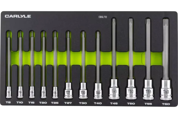 Multi-Drive Long Torx/Star Chrome Socket Sets - Metric
