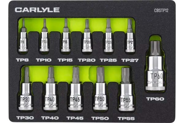 Multi-Drive Standard Depth Torx/Star Plus Bit Chrome Socket Sets
