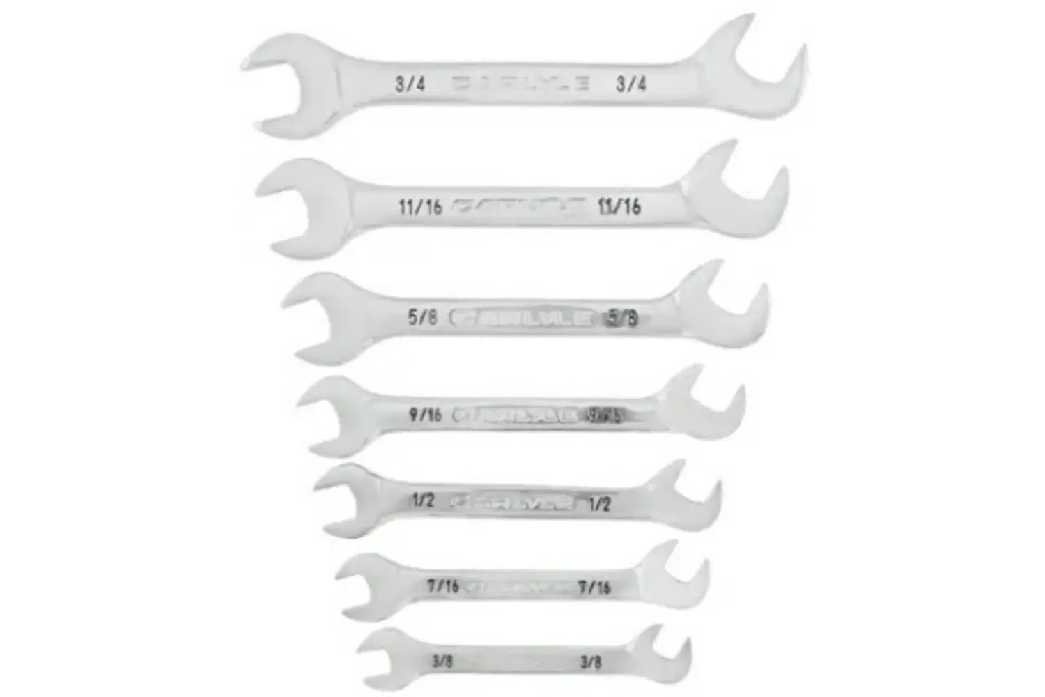 7 Pc Double Open End Wrench Set - SAE or Metric