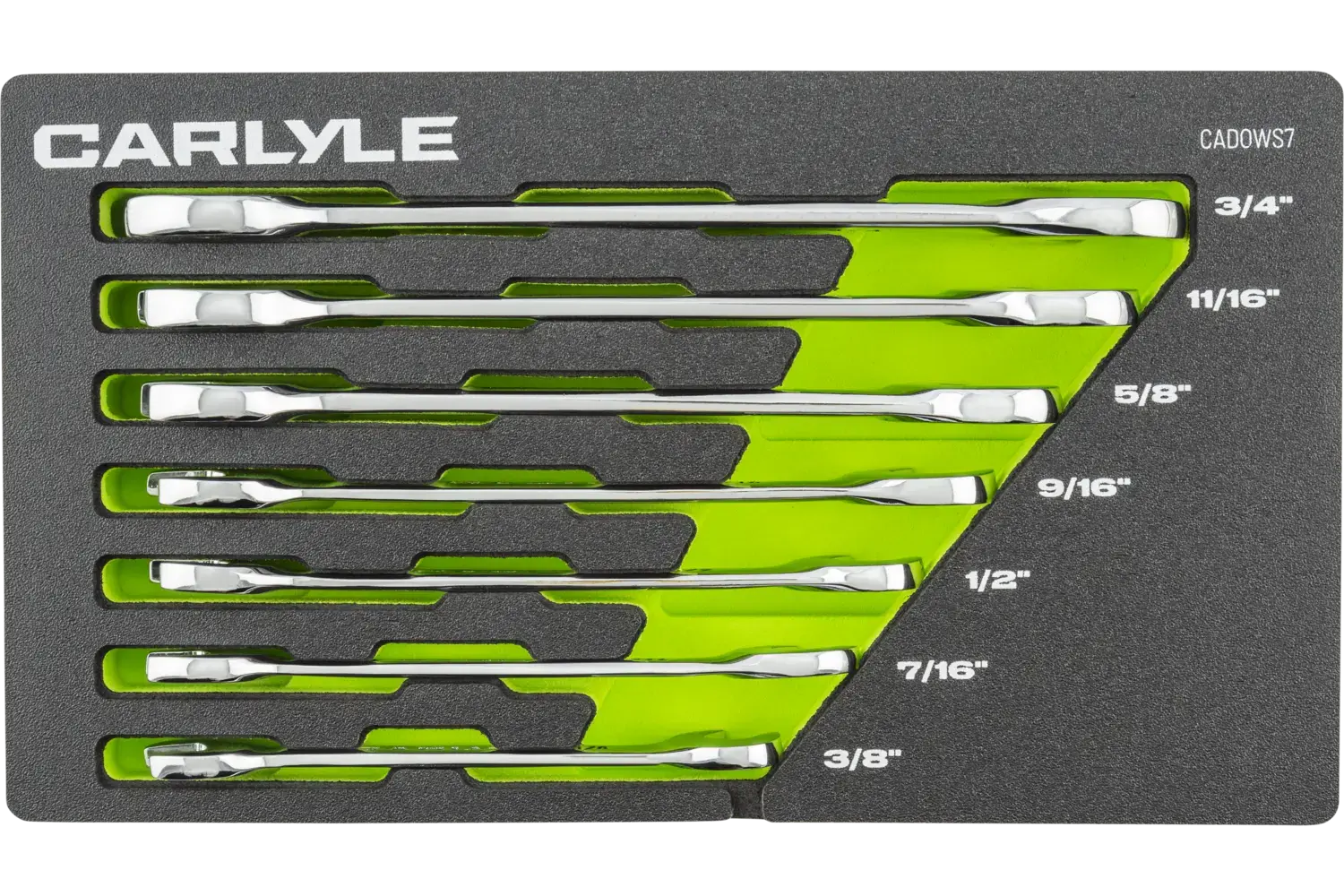 7 Pc Double Open End Wrench Set - SAE or Metric