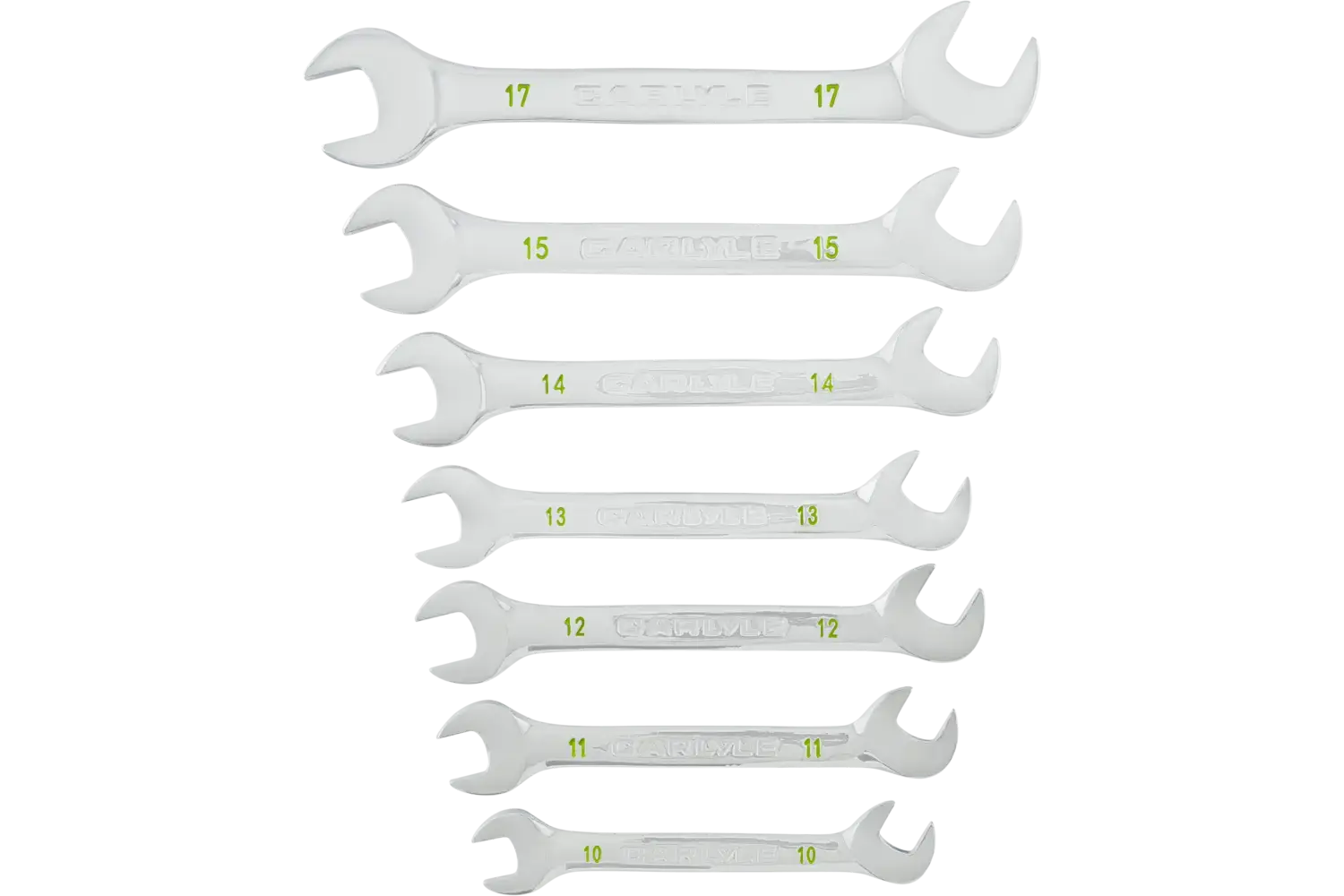 7 Pc Double Open End Wrench Set - SAE or Metric