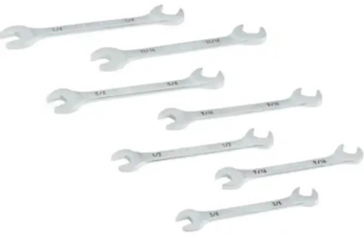 7 Pc Double Open End Wrench Set - SAE or Metric
