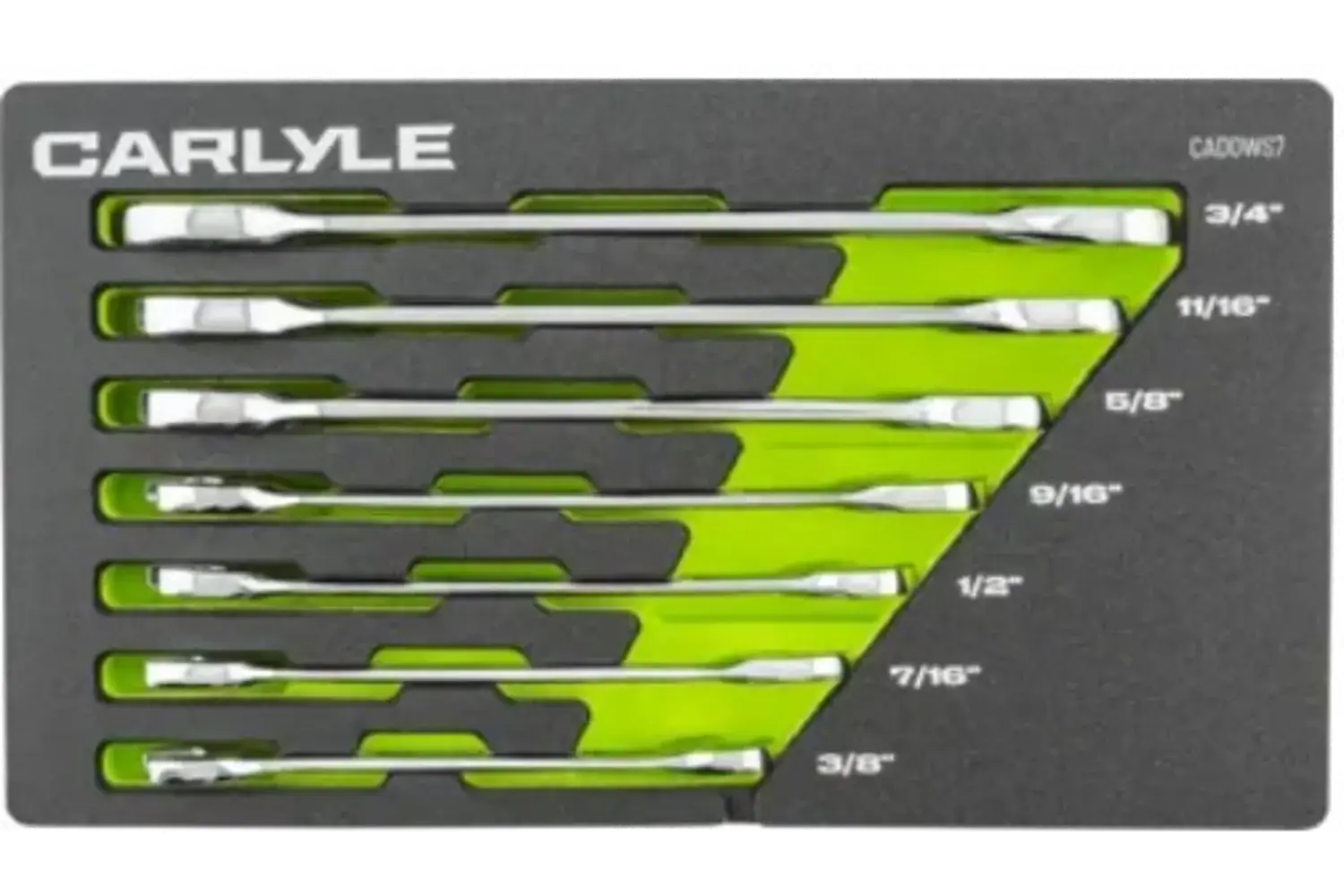 7 Pc Double Open End Wrench Set - SAE or Metric