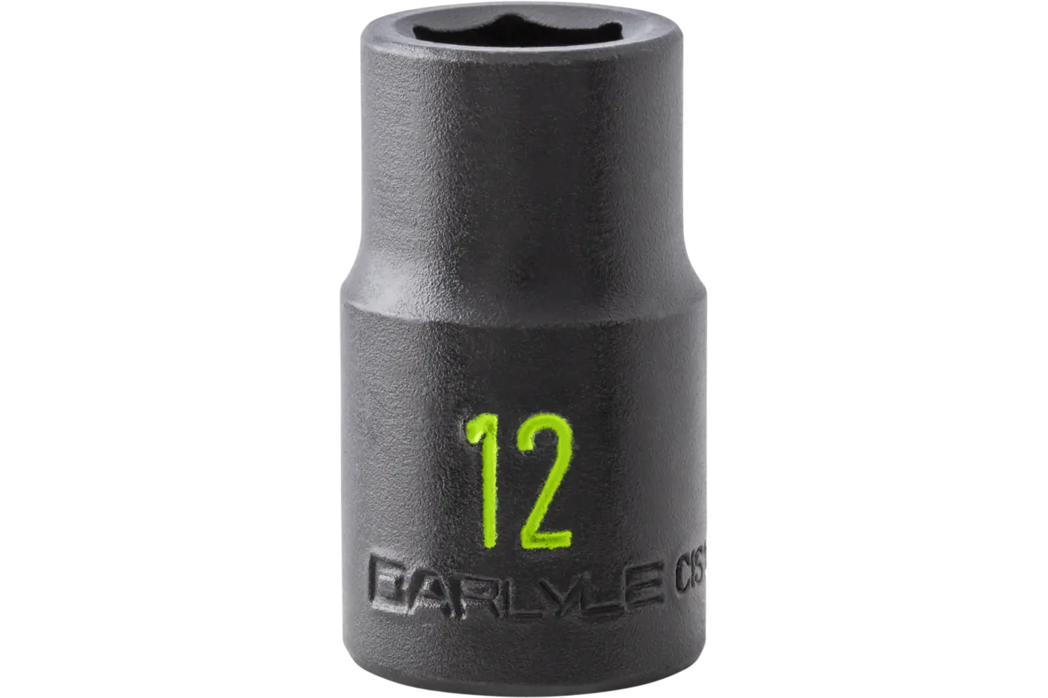 y0025　0519 1/2 in. Drive Standard Depth Impact Socket - Carlyle CIS1212M