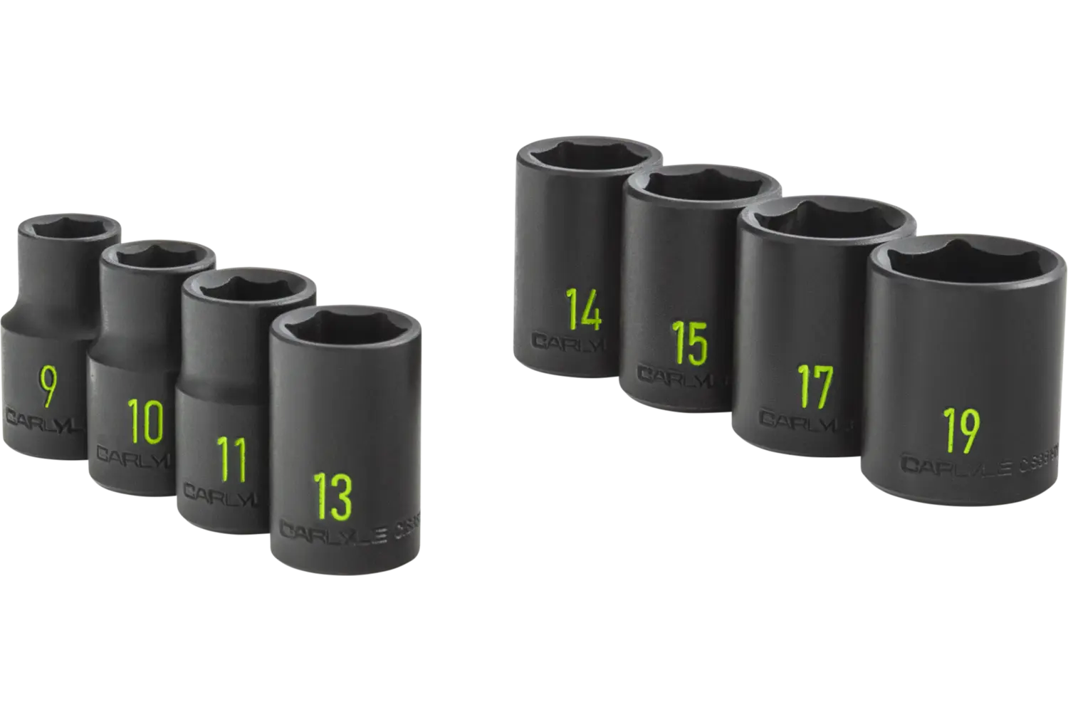 3/8 in. Drive Standard Depth Impact Socket Set - Carlyle CISS388M