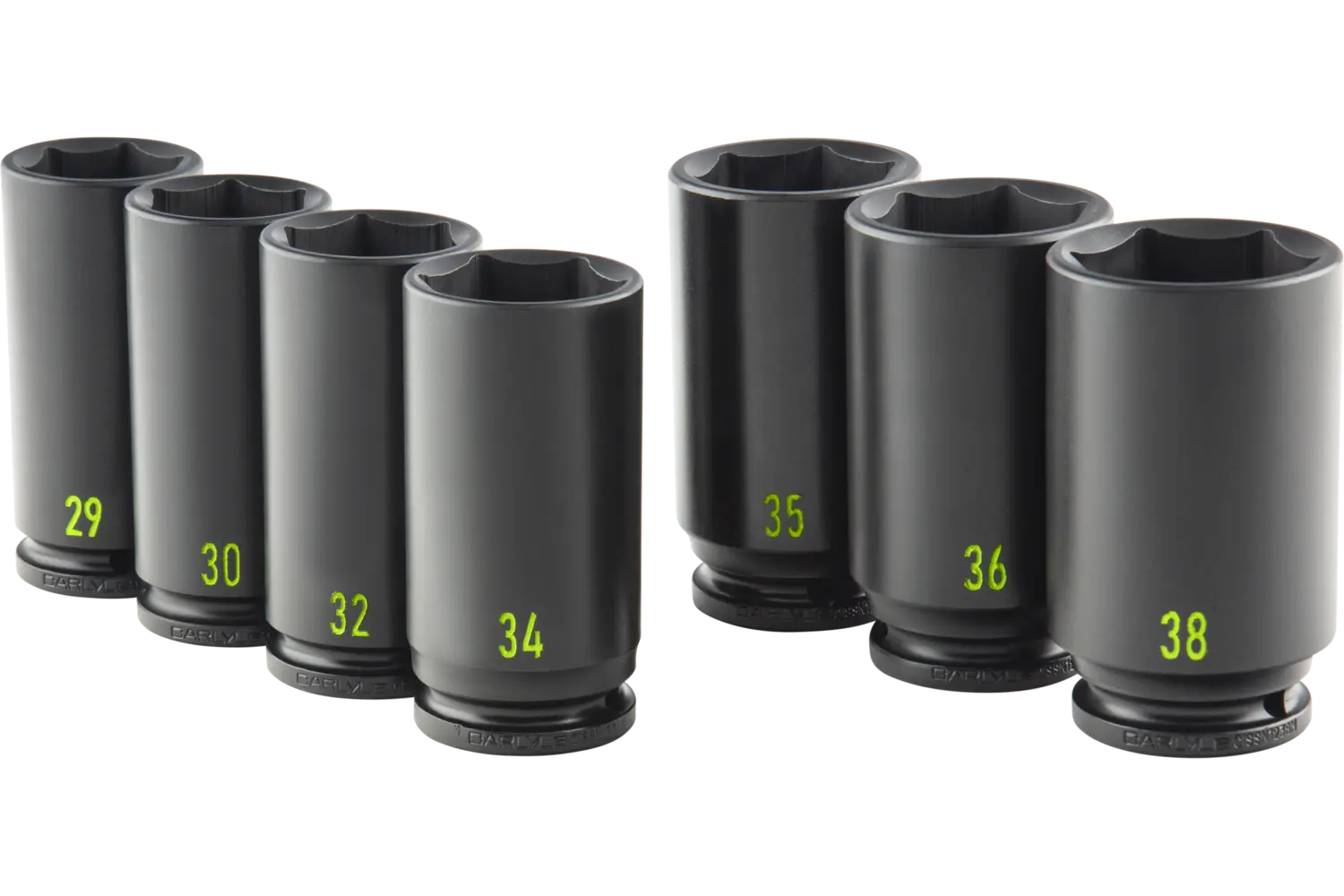 1/2 in. Drive Deep Spindle Nut Impact Socket Set - Carlyle CISSSN124M