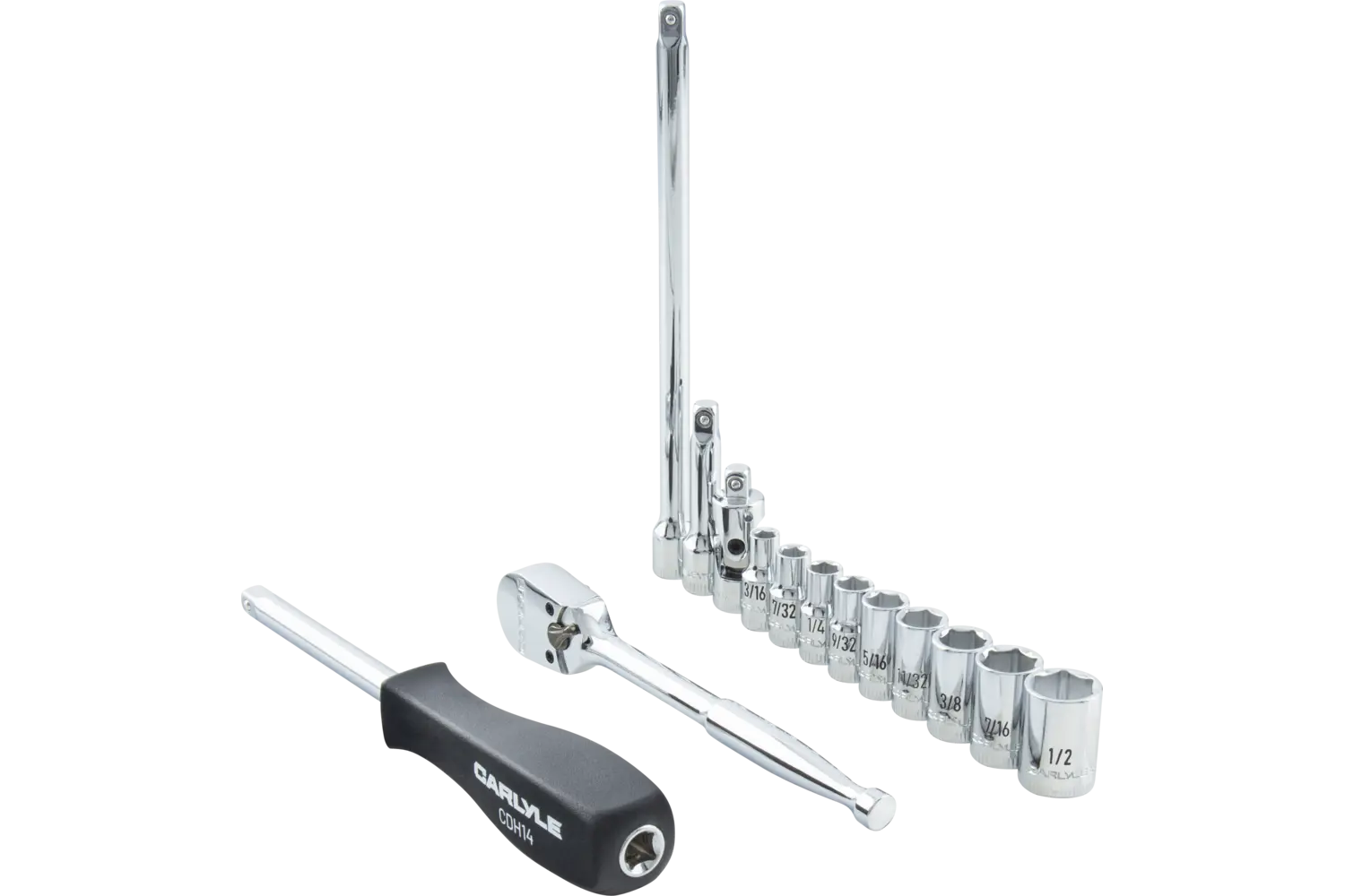 14-Piece 1/4 in. Drive Standard Depth Chrome Socket Tool Set