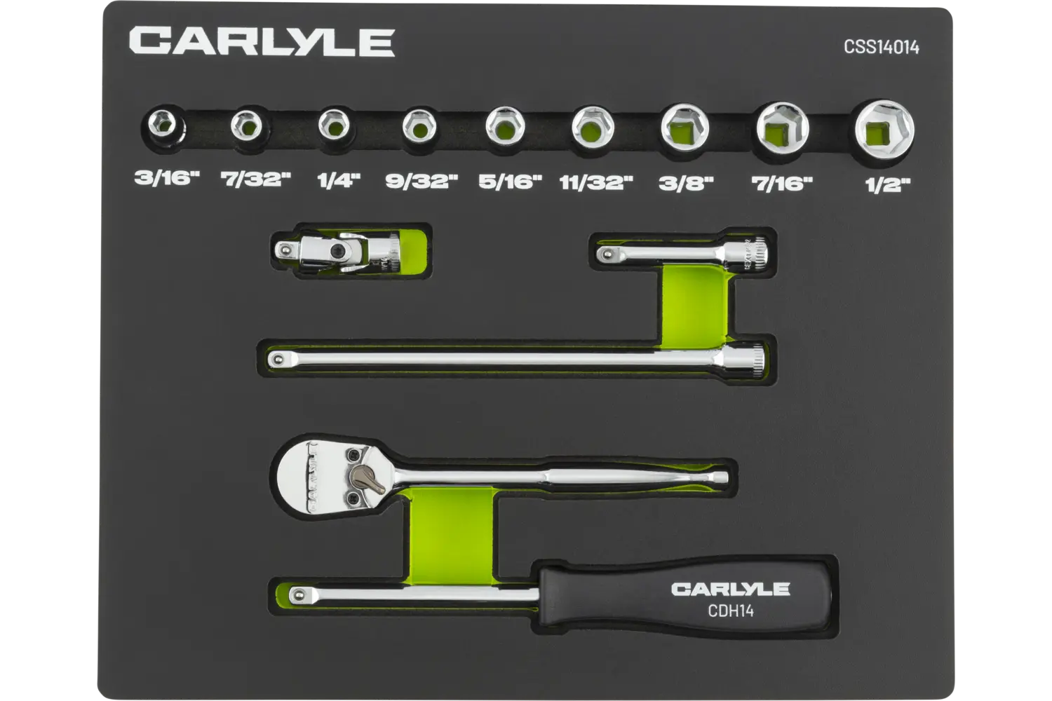 14-Piece 1/4 in. Drive Standard Depth Chrome Socket Tool Set